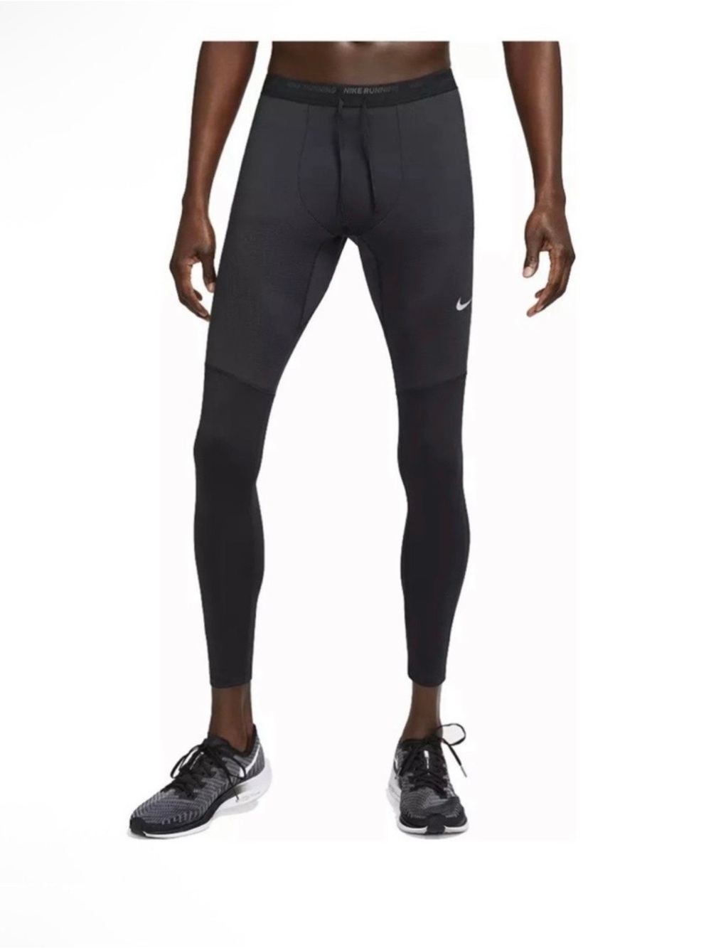 NWT Nike Men's Phenom Elite Black Running Tights Ankle Length, Size Small - Picture 1 of 9